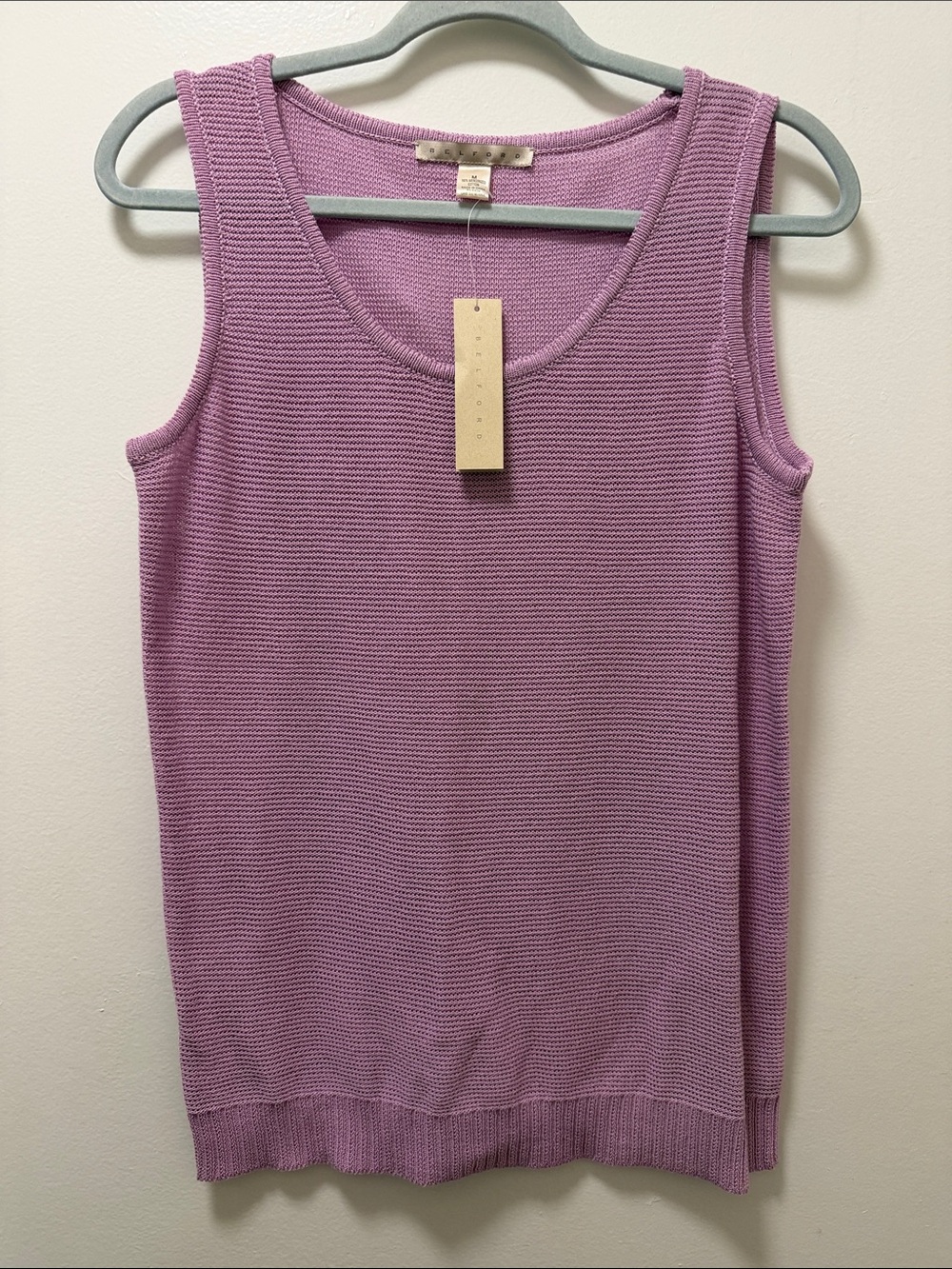 Belford Breathable Sleeveless Knit Tank Top - Lilac